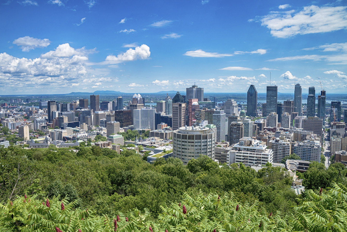 Ideaal als herinnering van je citytrip: een panoramafoto van Montréal, Canada