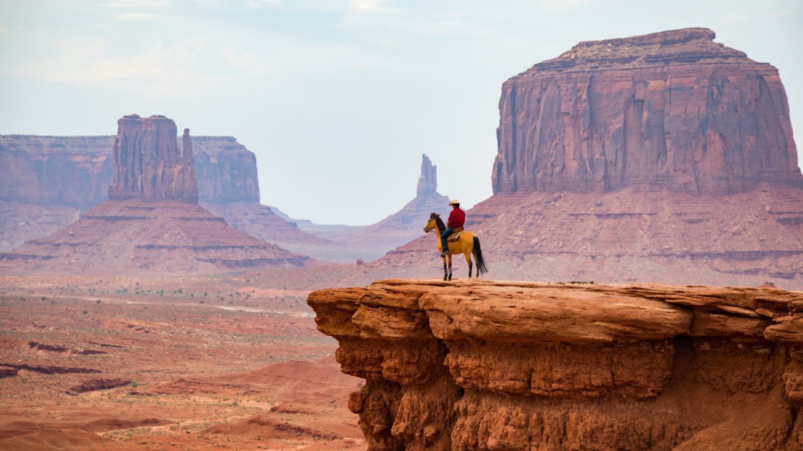 Cowboy looking at the horizon, Monument Valley Navajo Tribal Park